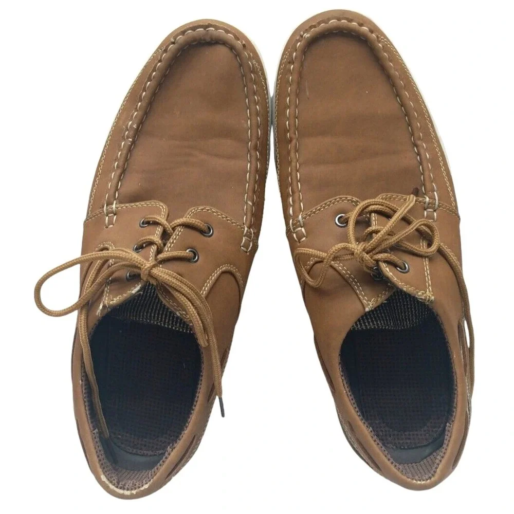 Men's Boat Shoes‎ Slip On Stylish Leather Casual Loafers Size: 11 US [XRW716]